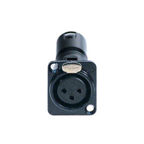 Perfex XLR Han til XLR Hun Chassis Stik,(Sort)
