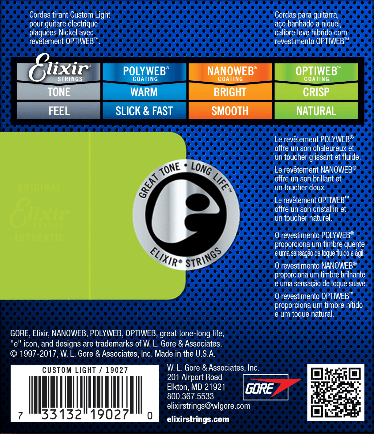 Elixir Optiweb Guitarstrenge (Custom Light, 09-46)