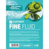 Cameo FINE FLUID 5 L - Haze-effekt tågevæske med meget lav densitet og meget lang hængetid 5 L