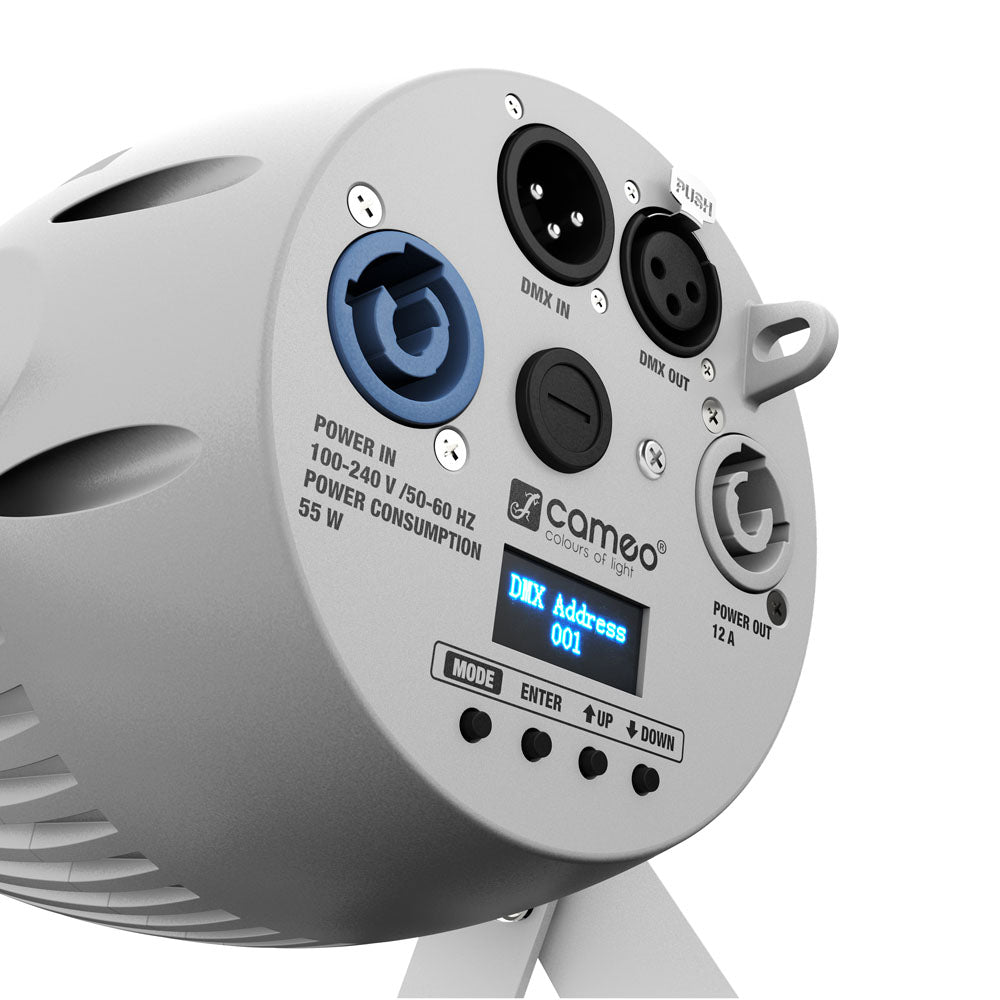 Cameo Q-SPOT 40 RGBW WH - Kompakt spotlys med 40W RGBW LED i hvidt kabinet