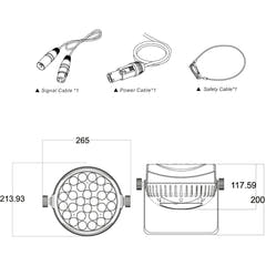 AFX RGBW Led Par m. Zoom (28x10W)