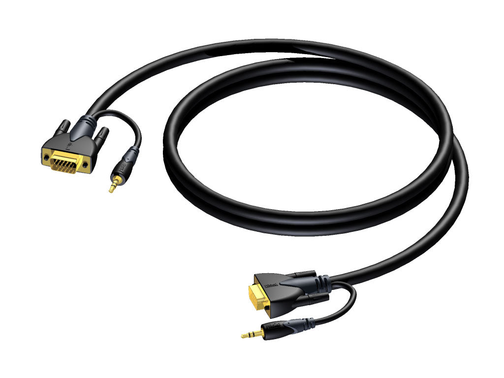 ProCab SVGA han > SVGA han & Stereo Audio Jack 25 meter