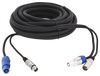 Powercon & XLR kombi kabel (DMX) 10 mtr.