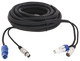 Powercon & XLR kombi kabel (DMX) 10 mtr.