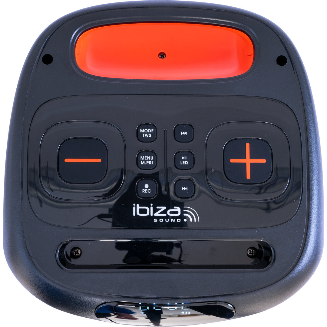 IBIZA Festhøjttaler m. Lys og Bluetooth