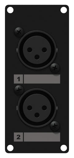 Caymon CASY125 1 plads, plade 2 x XLR hun > 3-pin
