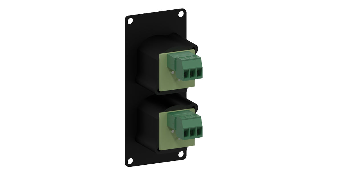 Caymon CASY125 1 plads, plade 2 x XLR hun > 3-pin