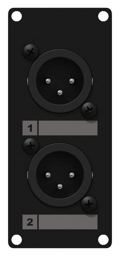 Caymon CASY126 1 plads, plade 2 x XLR han > 3-pin