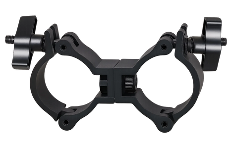 Marconi Dobbelt Swivel Clamp (Sort, 50mm, 75kg)
