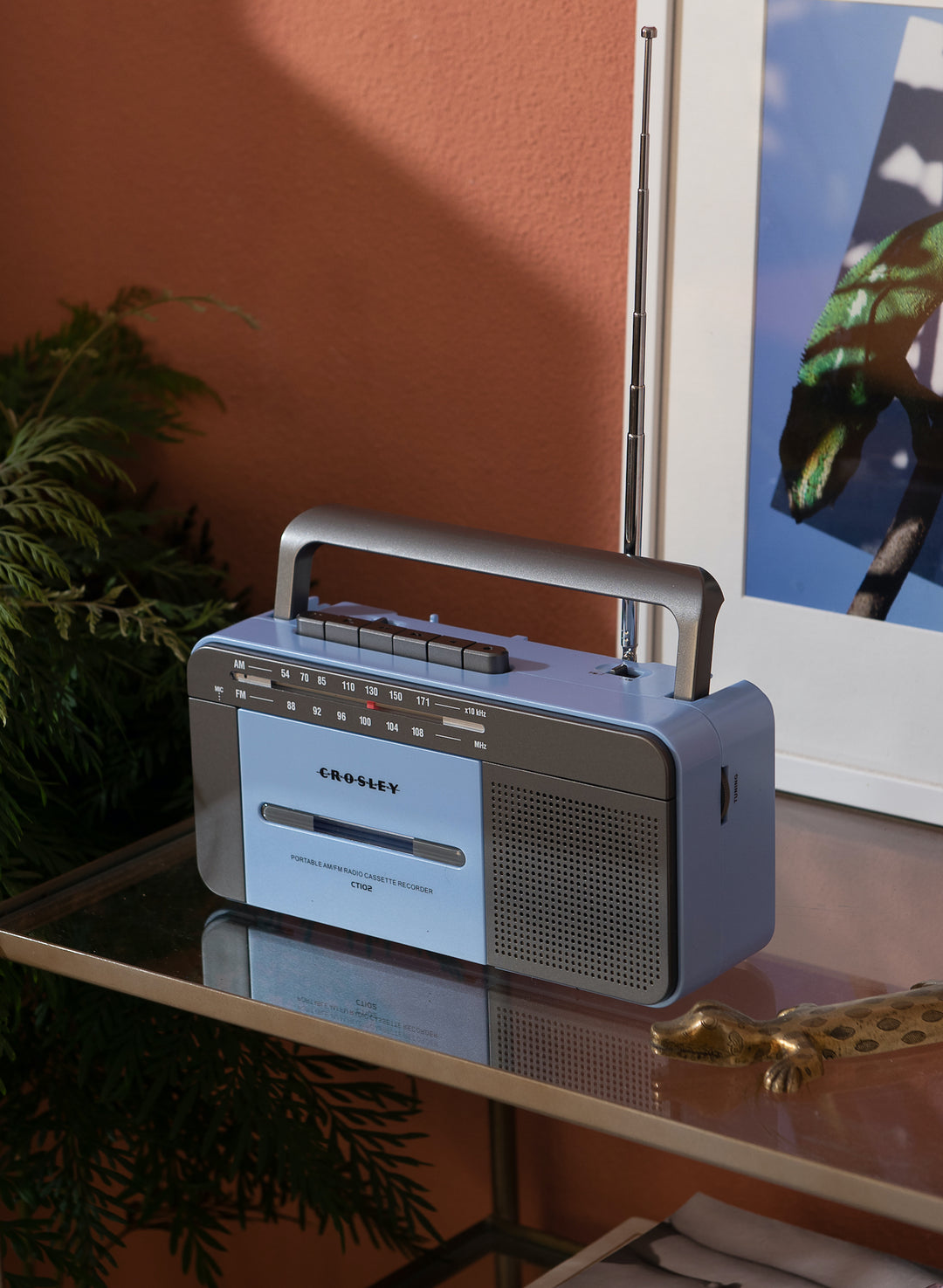 Crosley - Kassetteafspiller (Blå)
