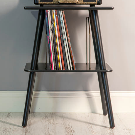 Crosley - Manchester Pladespiller Møbel (Sort)