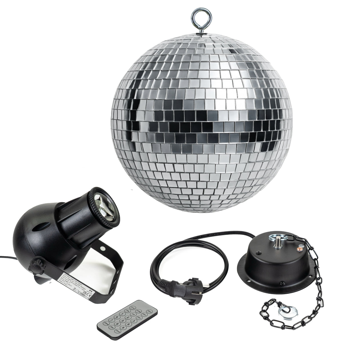 Marconi Diskokugle m. LED (20 cm)