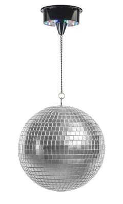Marconi Batteridrevet Diskokugle m. LED (30 cm)