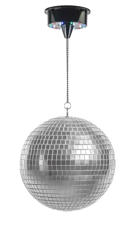 Marconi Batteridrevet Diskokugle m. LED (30 cm)