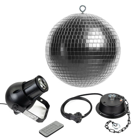 Marconi diskokugle m. LED (30 cm)