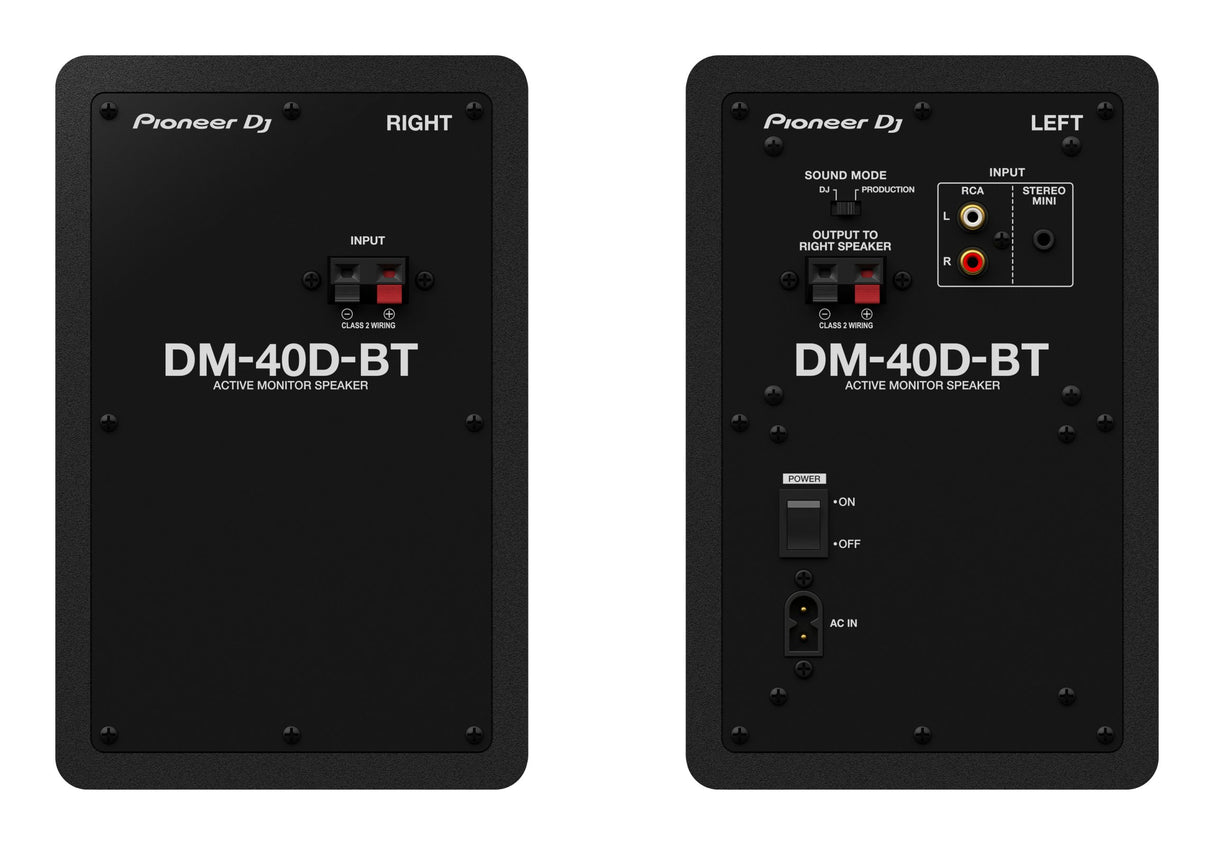Pioneer DJ DM-40D-BT Studie Monitors m. Bluetooth (Sort)