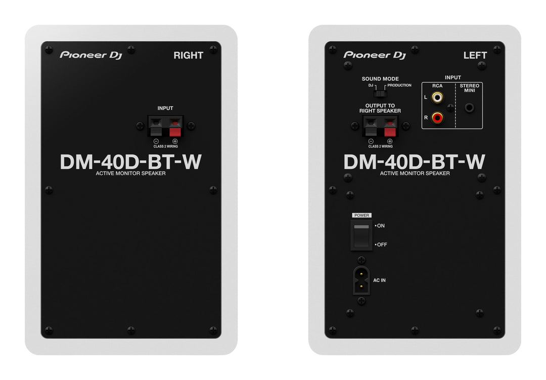 Pioneer DJ DM-40D-BT-W Studie Monitors m. Bluetooth (Hvid)