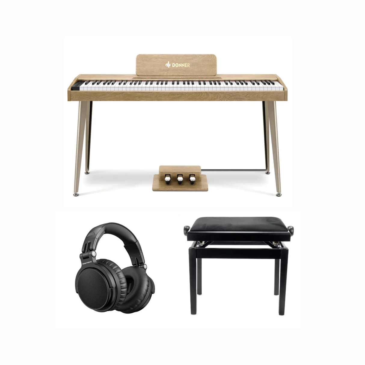 Donner DDP-60 El-Klaver Beige Startpakke