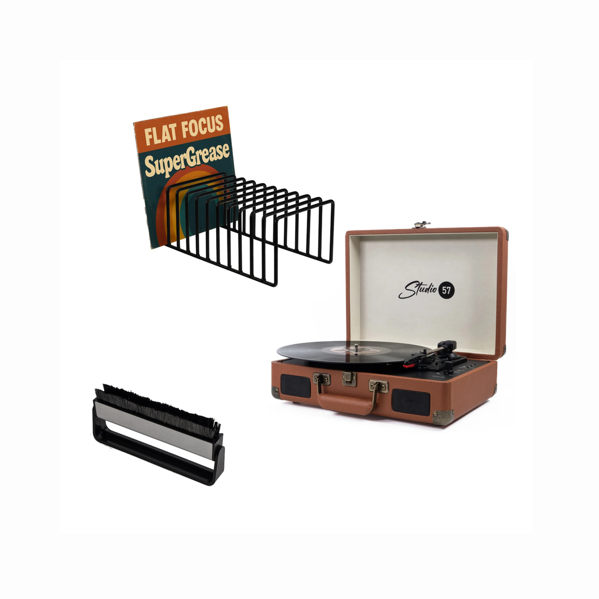 Studio 57 Dolly Pladespiller (Brun) Bundle