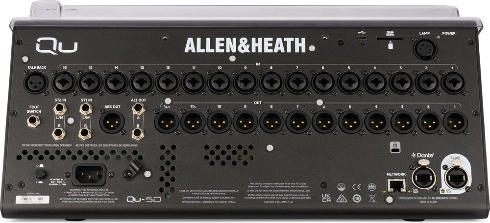 Decksaver Protection cover for Allen & Heath QU-5/5D
