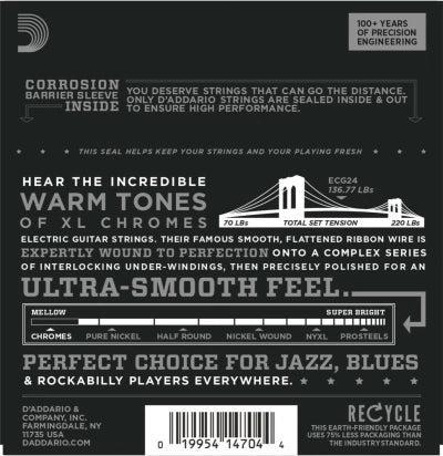 Daddario ECG24 Guitarstrenge (Jazz Light, 11-50)