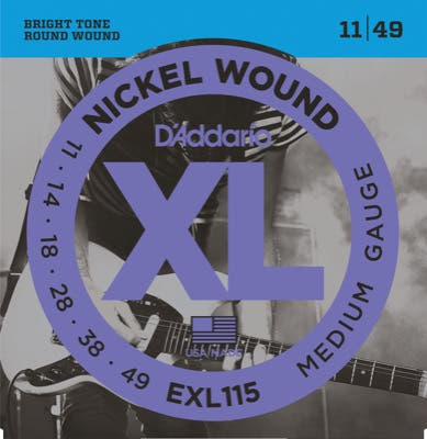 Daddario EXL115 Guitarstrenge (Medium, 11-49)