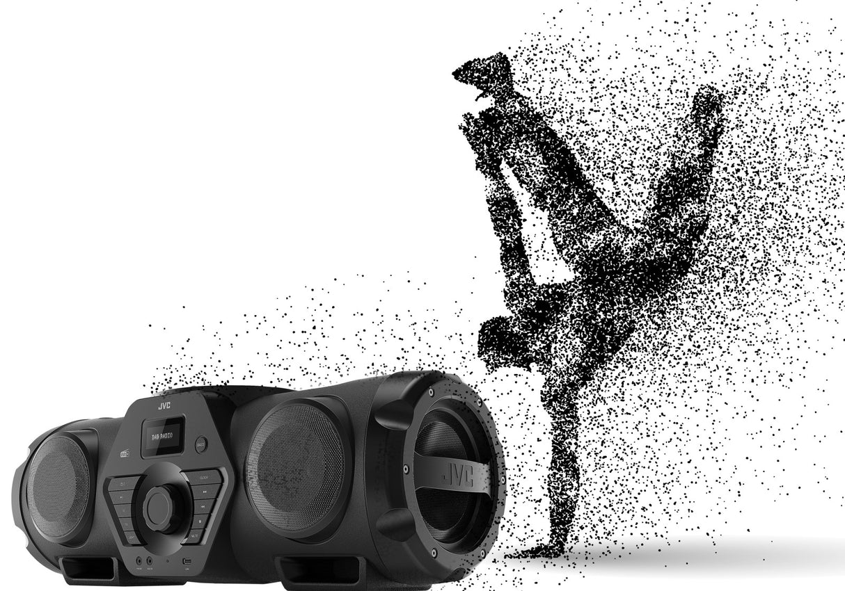 JVC RV-NB300DAB BoomBlaster m. Bluetooth og DAB+ inkl. Batteri