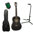 DiMavery AC-303 Klassisk Spansk Guitar 3/4 (Sort) Startpakke