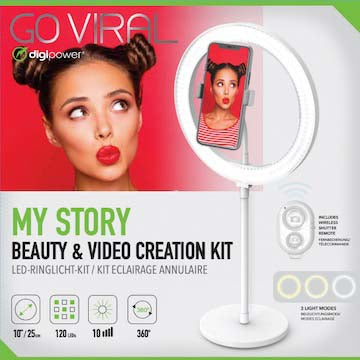 Digipower My Story 10" Desktop Ringlight med fjernbetjening