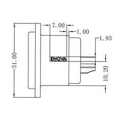 Enova instrumentkabel mono jack15 meter
