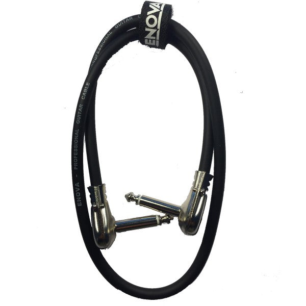 Enova vinkel jack flad kabel til pedalboard 40 cm