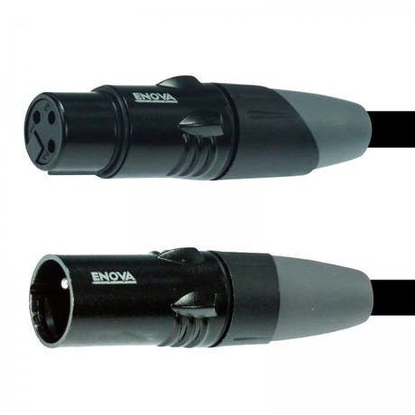 Enova XLR kabel 3-pin analog og AES DMX 6 meter