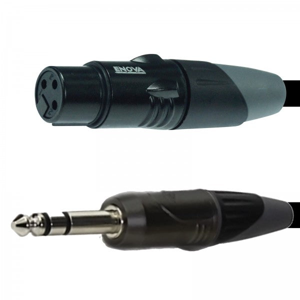 Enova mikrofonkabel XLR hun til stereo jack 2 meter