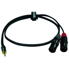 Enova adapter kabel MiniJack > 2 x XLR han, 1 meter