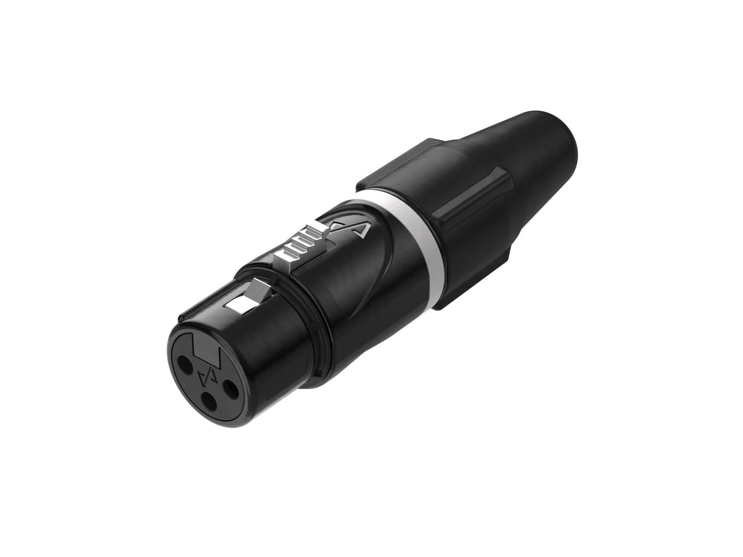 Enova Nxt XLR 3-pin hun kabelstik sort med guld kontakter