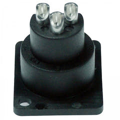 Enova 3 pol hun 3-Pin XLR chassis stik, sort IP67 Outdoor