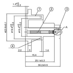 Enova 3 pol hun 3-Pin XLR chassis stik, sort IP67 Outdoor