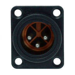 Enova 3 pol han 3-Pin XLR chassis stik, sort IP67 Outdoor