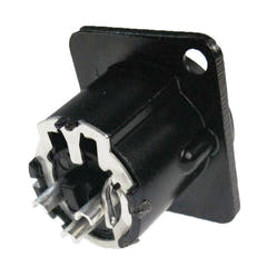 Enova 3 pol han 3-Pin XLR chassis stik, sort