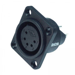 Enova 5-Pin XLR hun chassis stik, sort IP67 Outdoor