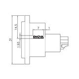 Enova 5-Pin XLR hun chassis stik, sort IP67 Outdoor