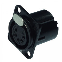 Enova 5-Pin XLR hun chassis stik, sort