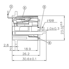 Enova 5-Pin XLR hun chassis stik, sort