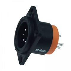 Enova 5-Pin XLR han chassis stik, sort IP67 Outdoor