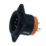 Enova 5-Pin XLR han chassis stik, sort IP67 Outdoor