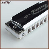 Easttop T008 Blues Harp Mundharmonika (F, Sølv)