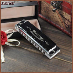 Easttop T008 Blues Harp Mundharmonika (F, Sølv)