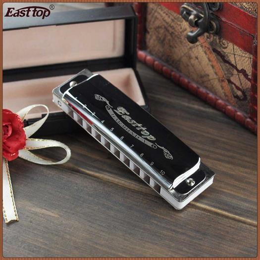 Easttop T008 Blues Harp Mundharmonika (F, Sølv)