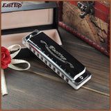 Easttop T008 Blues Harp Mundharmonika (F, Sølv)