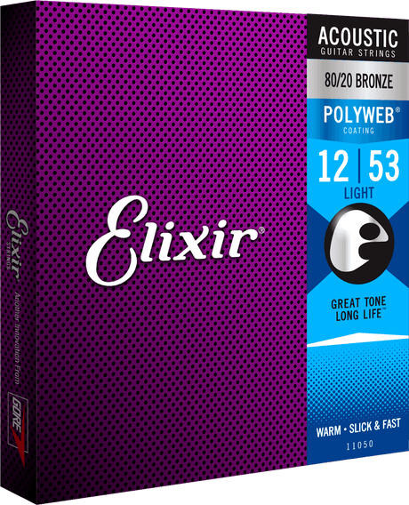 Elixir Polyweb Bronze 80/20 Guitarstrenge (Light, 12-53)